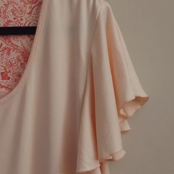 INK+IVY Peach Floral Paisley Pajama Short Set - Picture 7 of 10